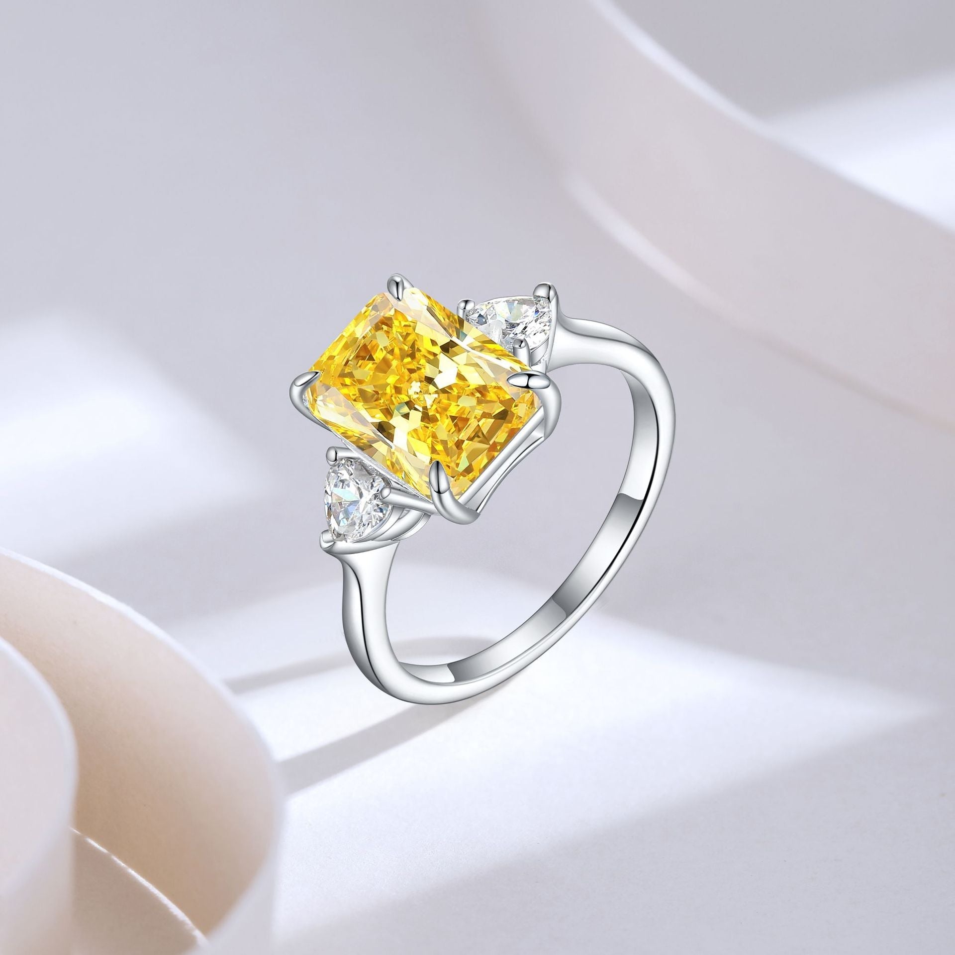 Colorful Rectangular Rhinestone Ring