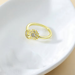 Opening Adjustable Star Moon Ring